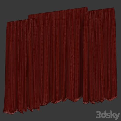 Curtains in two colors with tulle