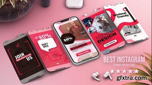 Videohive Pink Instagram Vertical Reels 54380681