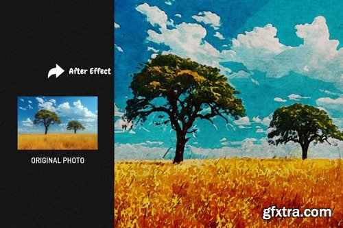 Oil Painting Square And Poster Photo Effect SRX9S5D