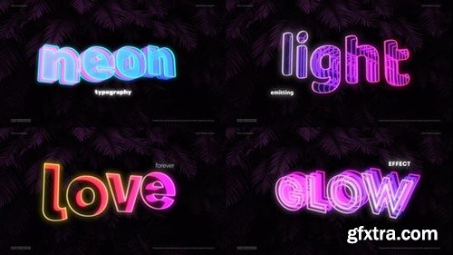 Videohive Neon Titles - Neon Typography 54381020