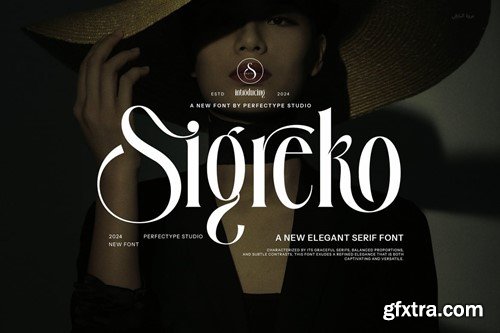 Sigreko Elegant Ligature Serif Font Q7EDH83