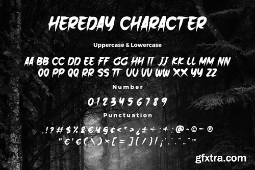 Hereday Horror Font WWLZC25