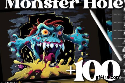 100+ Procreate Monster Hole Stamps