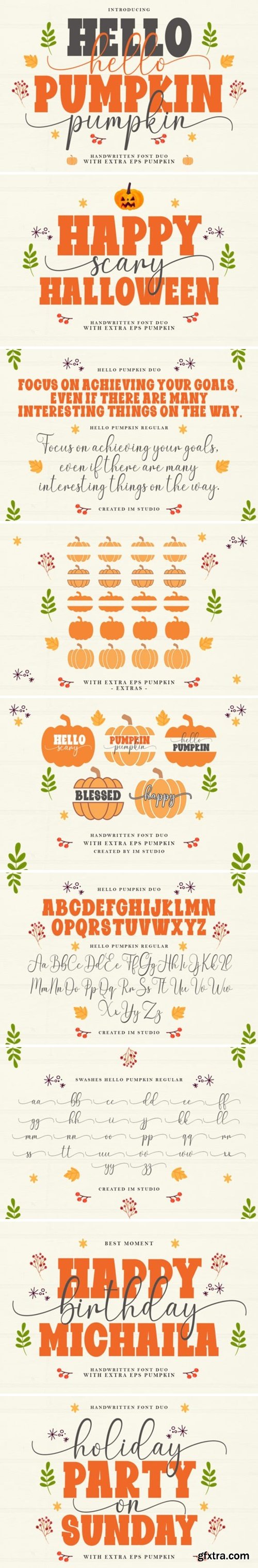 Hello Pumpkin Duo Font