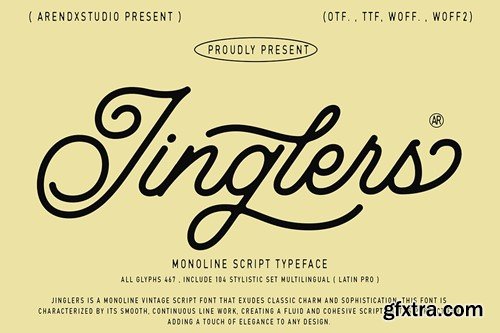 Jinglers - Monoline Script Font CQA7JVJ