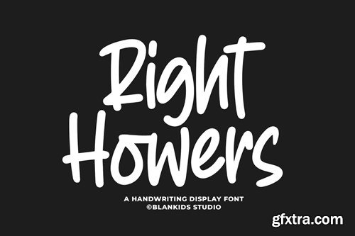 Right Howers a Handwriting Display Font V2FBB47