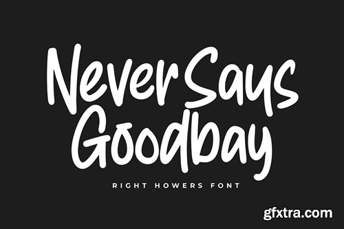 Right Howers a Handwriting Display Font V2FBB47