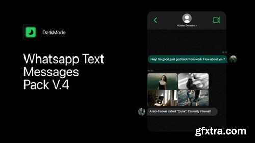 Videohive Whatsapp Text Messages (DarkMode) 54436598