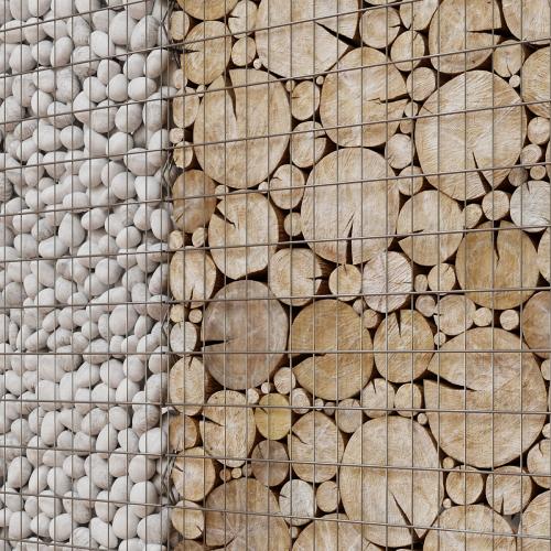 Wooden gabion