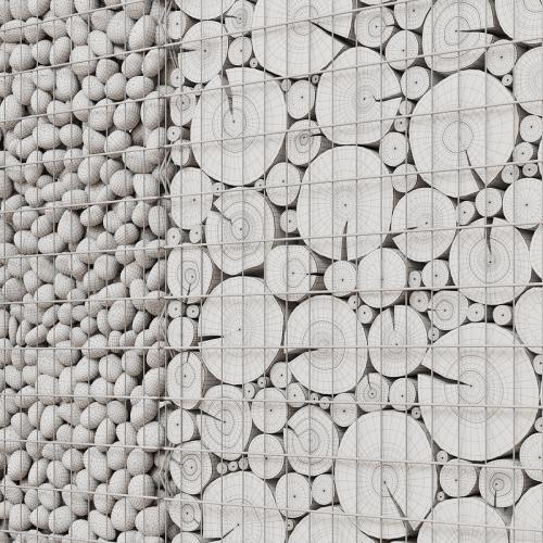 Wooden gabion