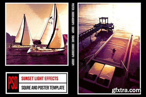 Square & Poster - Sunset Light Effects LKALEHN