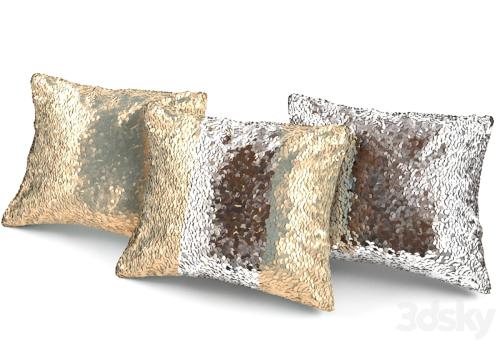 Pillow with sequins