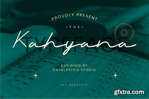 Kahyana Handwritten Script Font CELY4BS