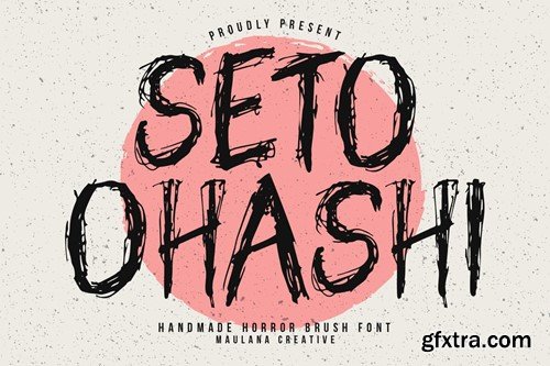 Seto Ohashi Handmade Horor Brush Font AUXJWRW