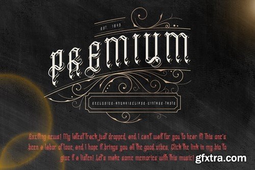 Anuaki Eclipse - Vintage Blackletter Font X2CGAAD