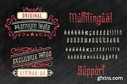 Anuaki Eclipse - Vintage Blackletter Font X2CGAAD