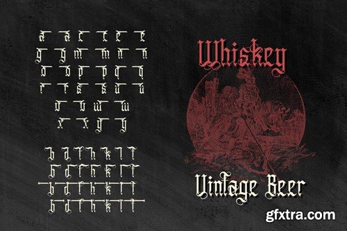 Anuaki Eclipse - Vintage Blackletter Font X2CGAAD