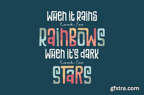 Vintage Rainbows Font SJTFNE7