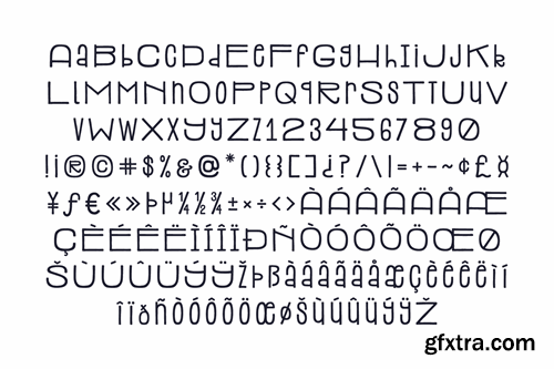 Stacked Font GAXMNCR