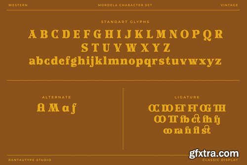 Mordela Western Vintage Font WKZWA98