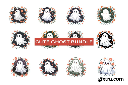 CreativeFabrica  - Happy Halloween Cute Ghost Bundle