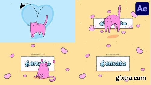 Videohive Romantic Cat Logo for After Effects 54446666