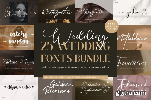 CreativeFabrica  - Best Wedding Calligraphy Font Bundle