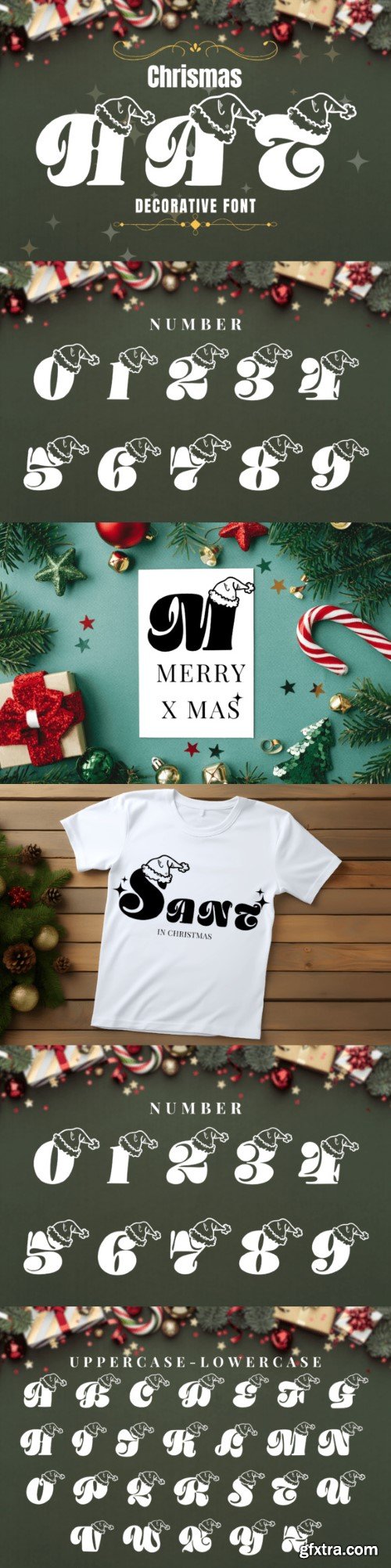 Christmas Hat Font