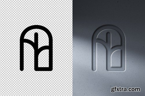 Debossing Logo Mockup 5VSA4H3