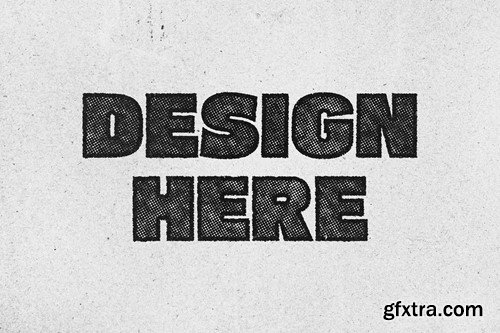 Distressed Ink Stamp Text & Logo Effect TEC8BKD