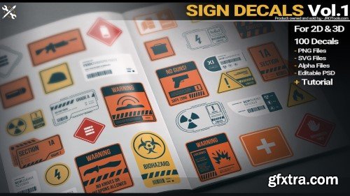 Artstation - Sign Decals Vol.1