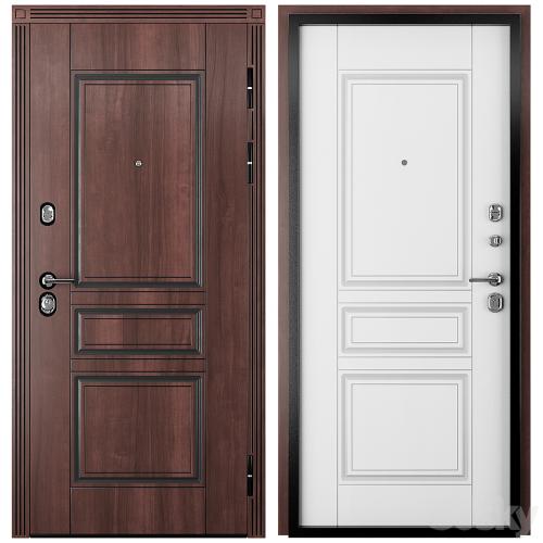 Entrance door staleks Verona V22 Dark Nut Patine