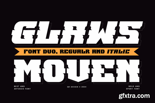 Glaws Moven - Athletics & Basketball Font 77MCGXG