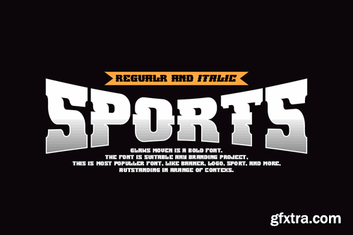 Glaws Moven - Athletics & Basketball Font 77MCGXG