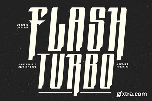 Flash Turbo Futuristic Display Font Racing Speed 8L7JJ46