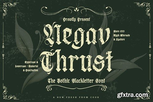 Negav Thrust - Gothic Balckletter Font JNR7FEJ