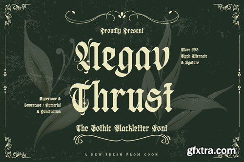 Negav Thrust - Gothic Balckletter Font JNR7FEJ