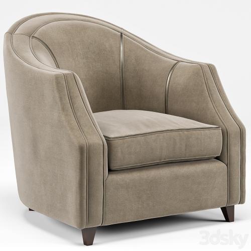 Edina Regency Camel Velvet Round Seamed Arm Chair