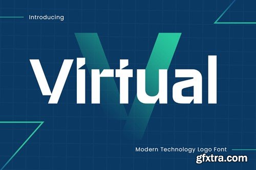 Virtual - Modern Technology Logo Font NA5JBRZ