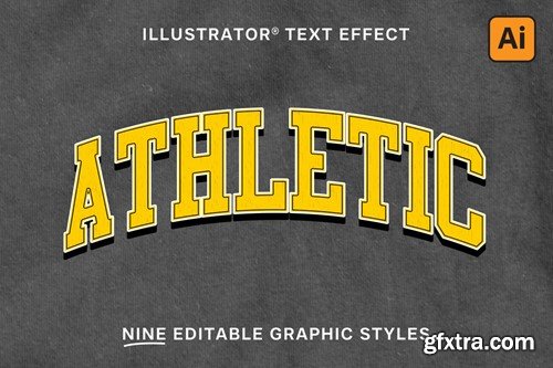 Vintage Athletic Text Styles for Illustrator 8SPV9VM