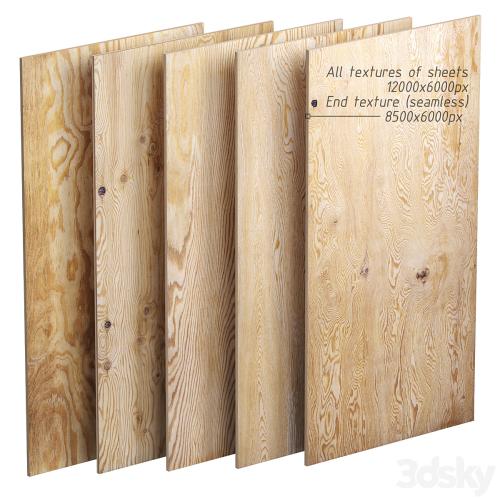 Set of plywood sheets. 5 items