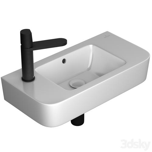 Villeroy & Boch O.novo Compact 2 washbasin & Antoniolupi Indigo mixer