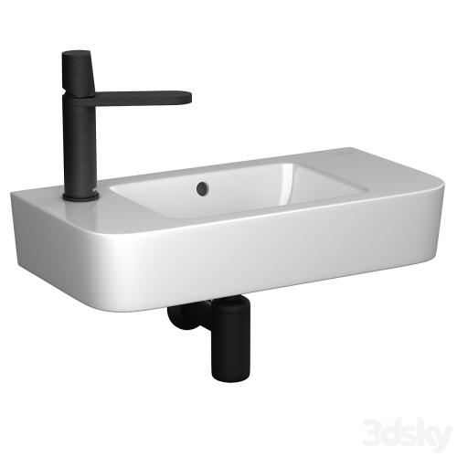 Villeroy & Boch O.novo Compact 2 washbasin & Antoniolupi Indigo mixer