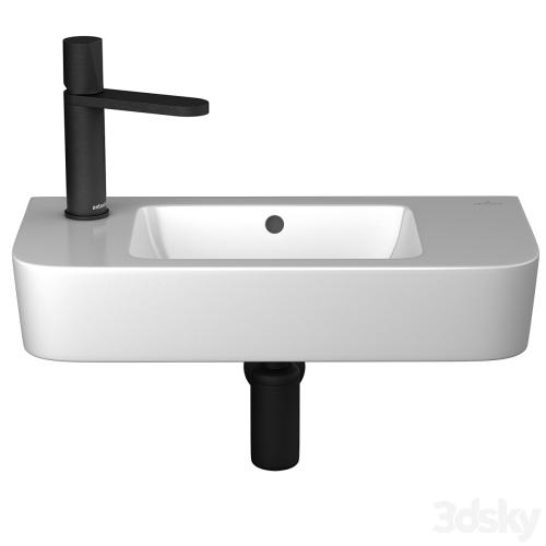 Villeroy & Boch O.novo Compact 2 washbasin & Antoniolupi Indigo mixer