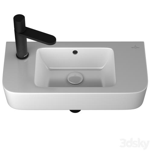 Villeroy & Boch O.novo Compact 2 washbasin & Antoniolupi Indigo mixer