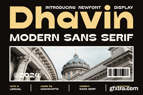 Dhavin - Modern Sans Serif Font J3WQFRB