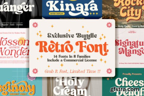 Retro Bundle Collection Font