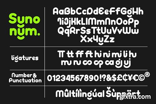 Synonym - Logo Font 7BLA4F6