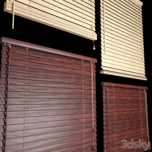 Horizontal bamboo blinds