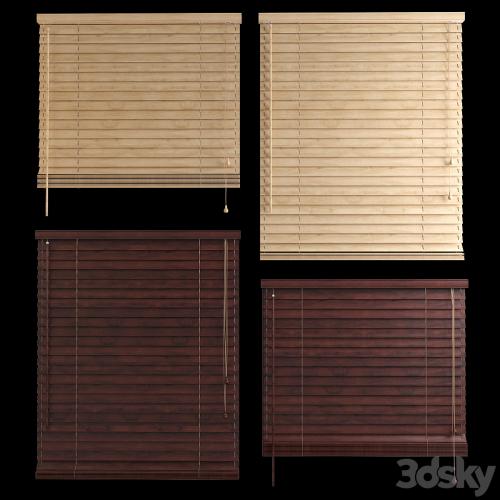 Horizontal bamboo blinds